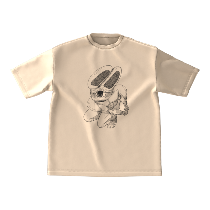 ぱわふるうさぎくんTシャツ - M - 正面