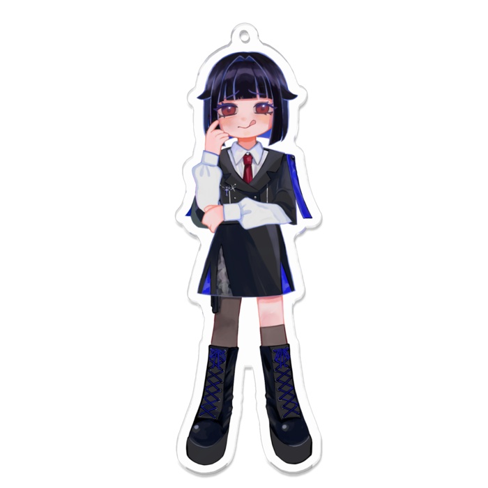 アクリルキーホルダー(嘲笑①) - 100 x 100 (mm)