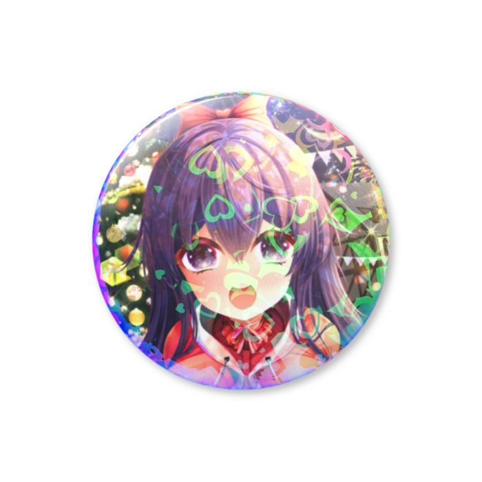 ホログラム缶バッジ - 25mm(ハート)