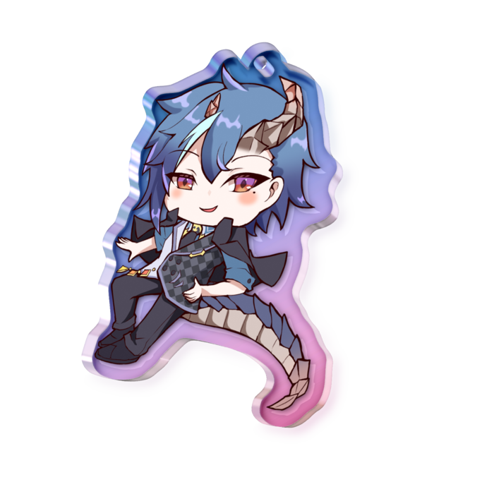 オーロラアクリルキーホルダー - 50 × 50mm