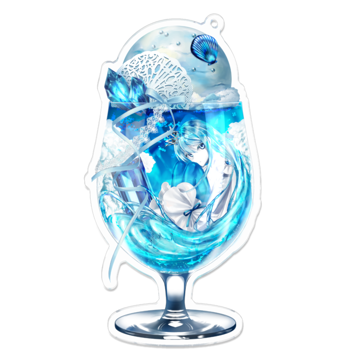 アクリルキーホルダー（コーティング） - 100 x 100 (mm)