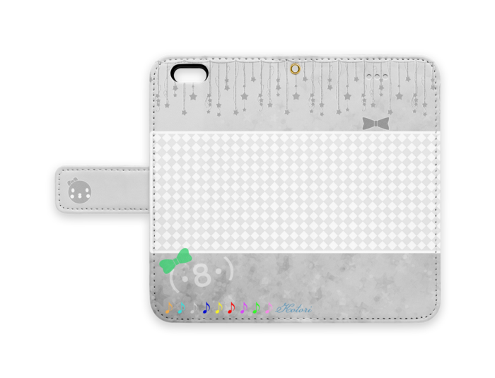 手帳型iPhoneケース - iPhone6 - ストラップ穴 あり