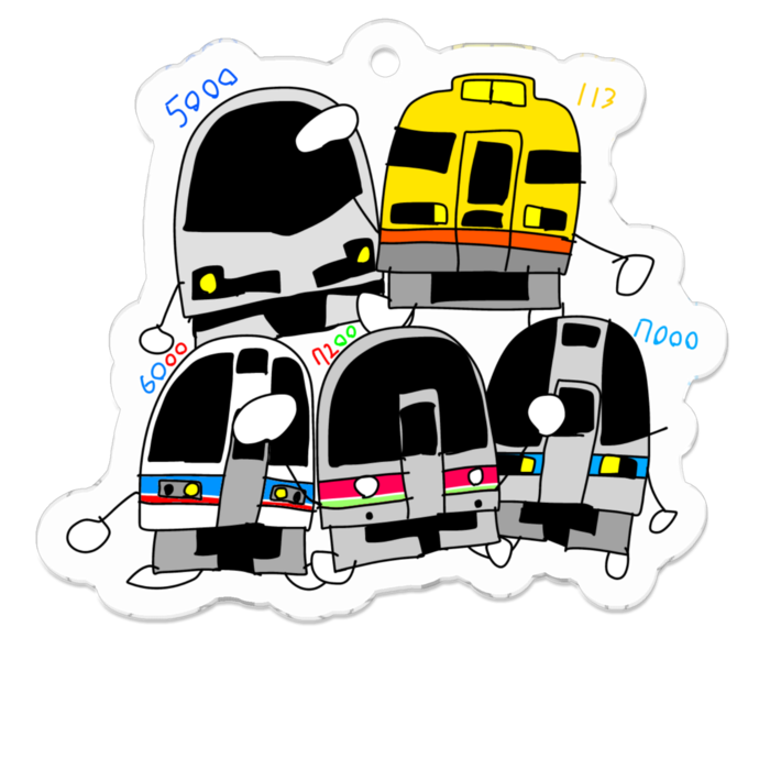 アクリルキーホルダー - 50 x 50 (mm)