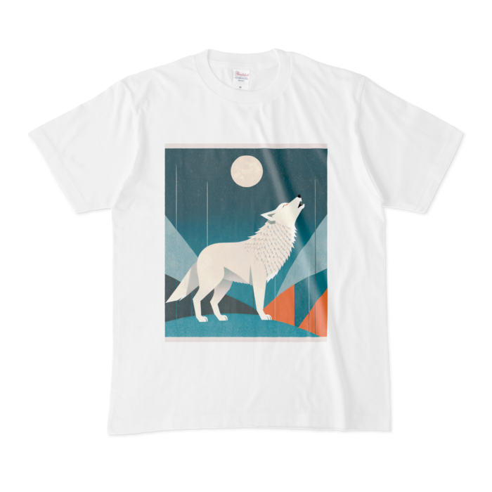 オオカミTシャツ - M - 白