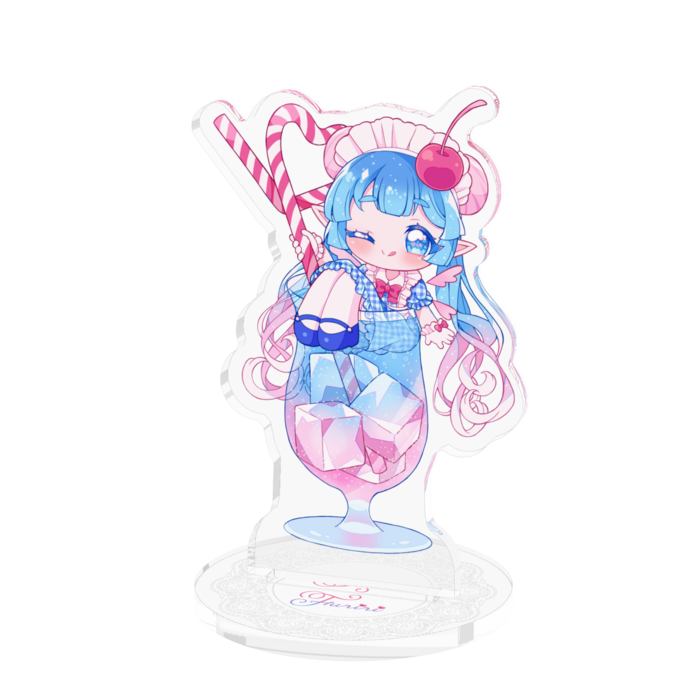 ブルー×ピンク - 70x70mm