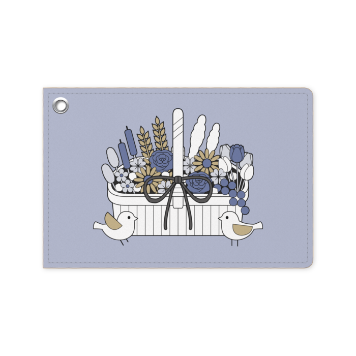 パスケースA　くすみブルー