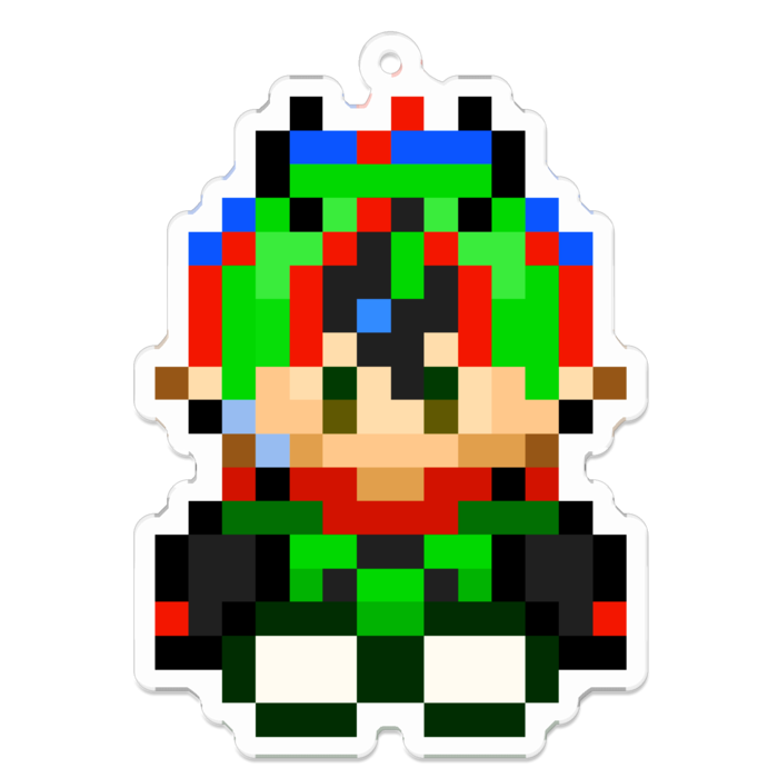 ドット絵アクリルキーホルダー - 70 x 70 (mm)