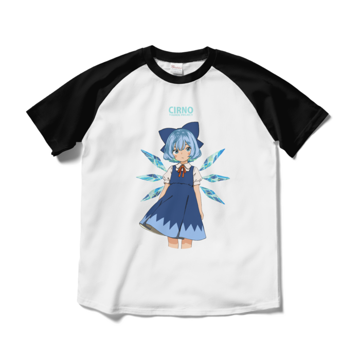 ラグランTシャツ - M - ホワイト×ブラック
