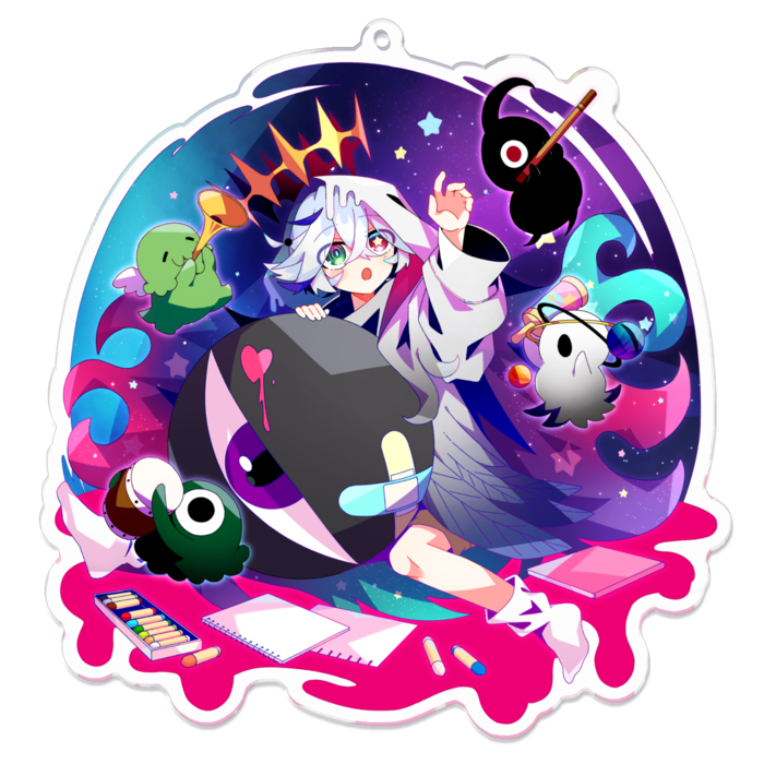 アクリルキーホルダー(コーティング) - 100 x 100 (mm)