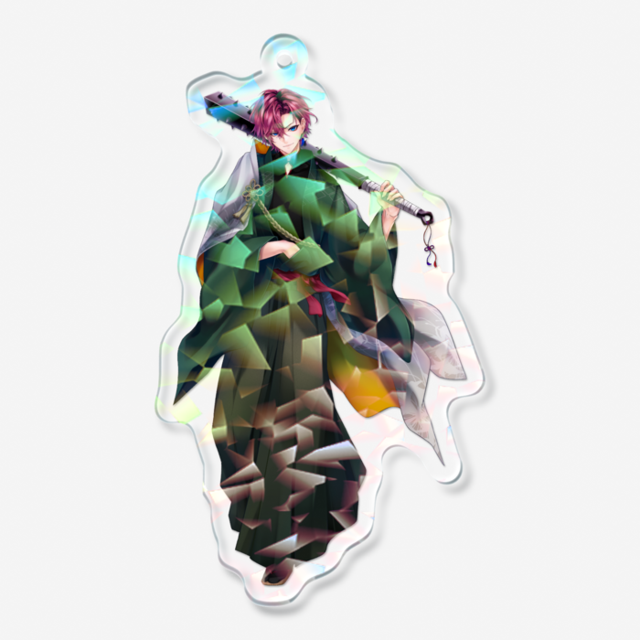 【等身 70 × 70mm】ホログラムアクリルキーホルダー