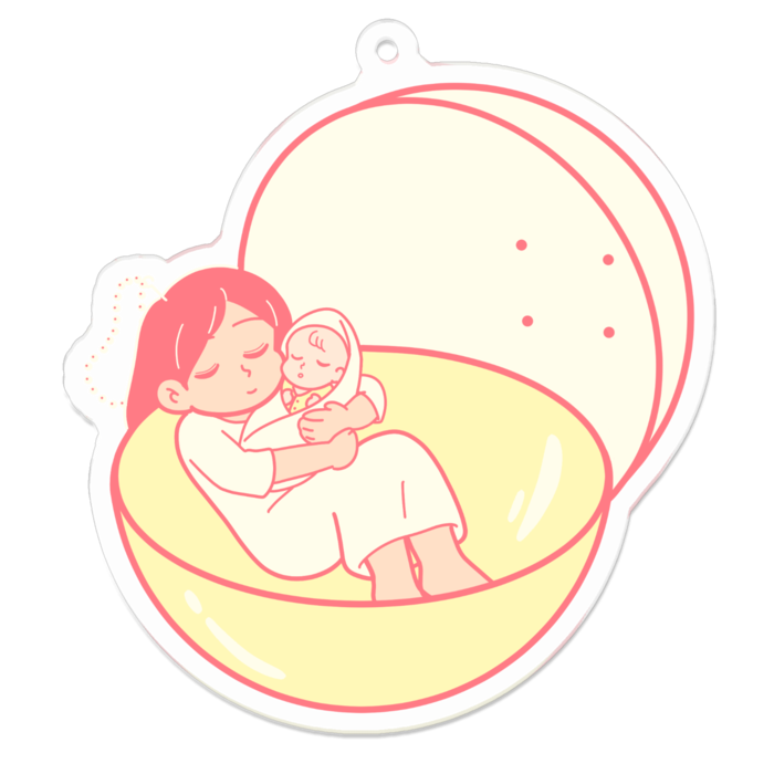 アクリルキーホルダー - 70 x 70 (mm)