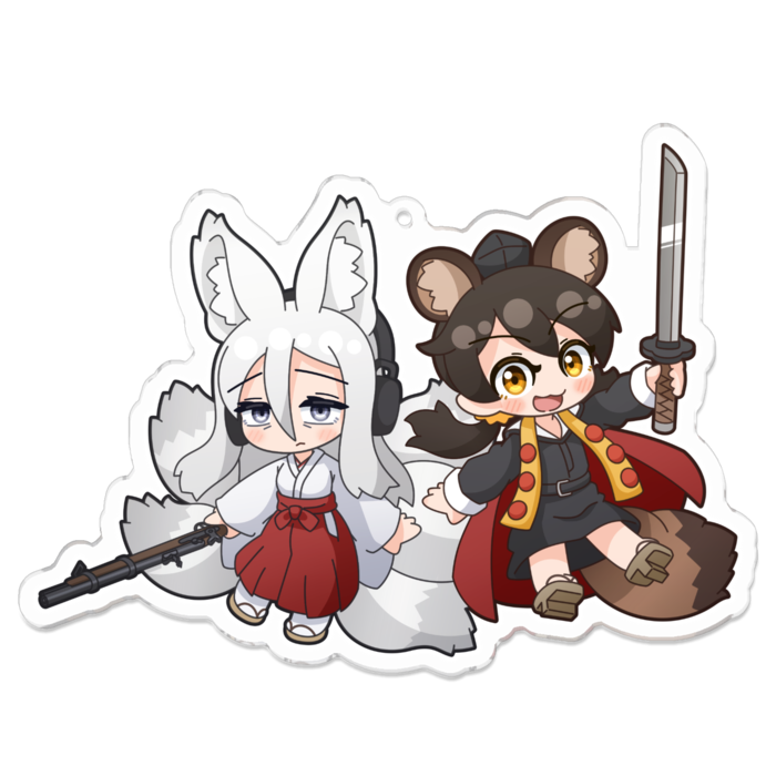 狐狸師匠 アクリルキーホルダー - 100 x 100 (mm)