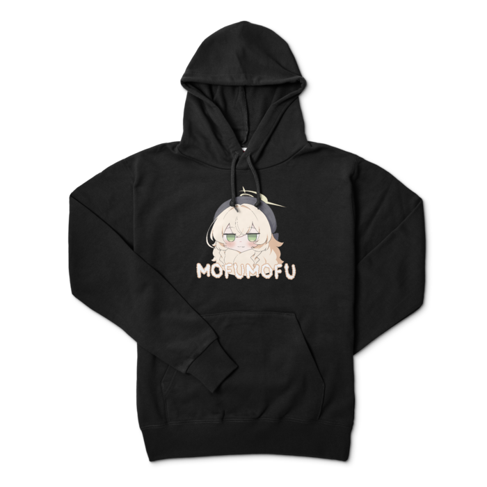 ニヤニヤ教授もふもふパーカー - L - ブラック