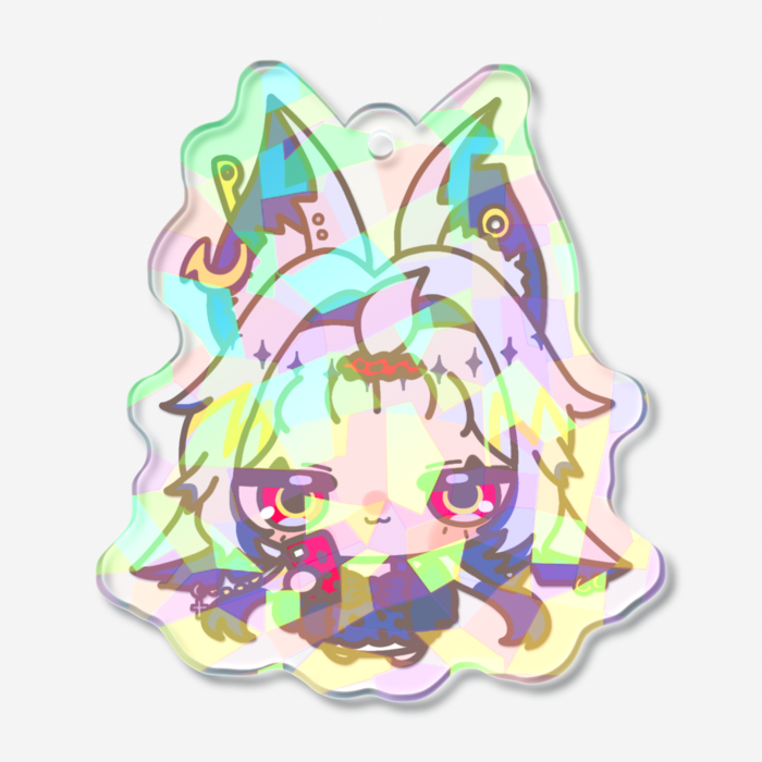 ホログラムアクリルキーホルダー - 50 × 50mm