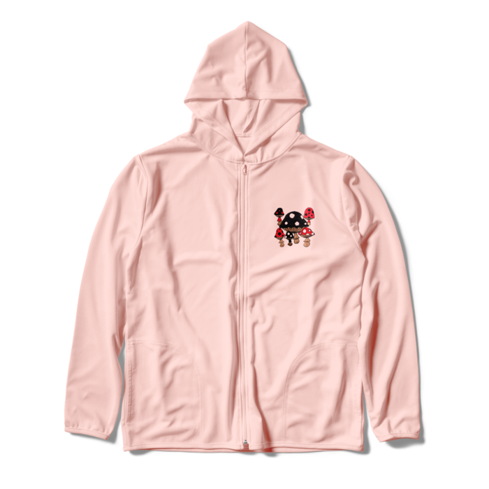 両面プリント きのこドライジップパーカー ライトピンク Tacacomono的グッズ店 Booth