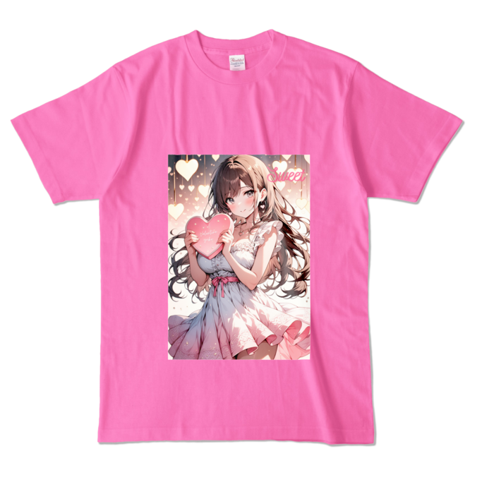 カラーTシャツ - L - ピンク (濃色)