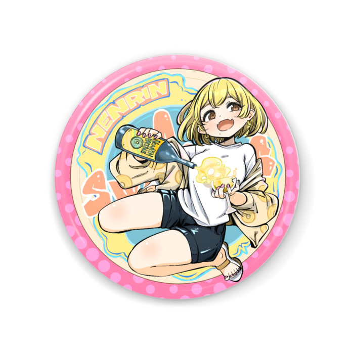 【ピンク色】缶ミラー（56 mm）