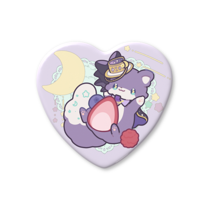 真の姿ハート缶バッジ - 57 × 52.5mm