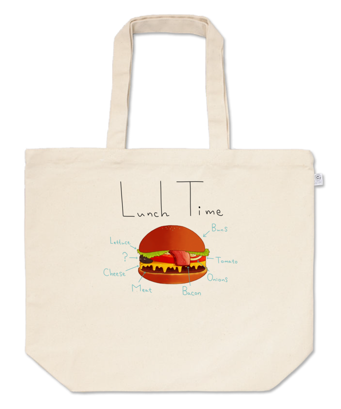 ハンバーガートートバッグ L