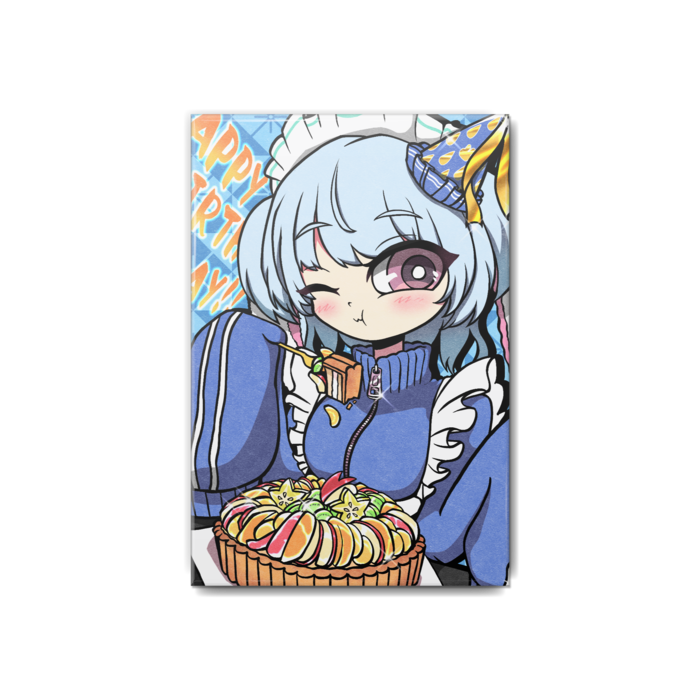 生誕イラスト　缶バッジ(長方形) Ver. - 54x80 (mm)