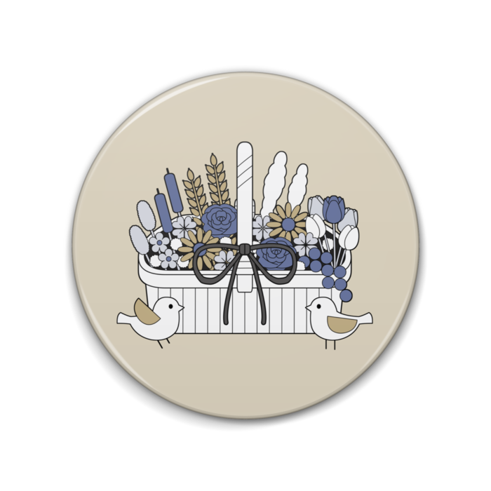 缶バッジA　円形　ベージュ　直径76mm