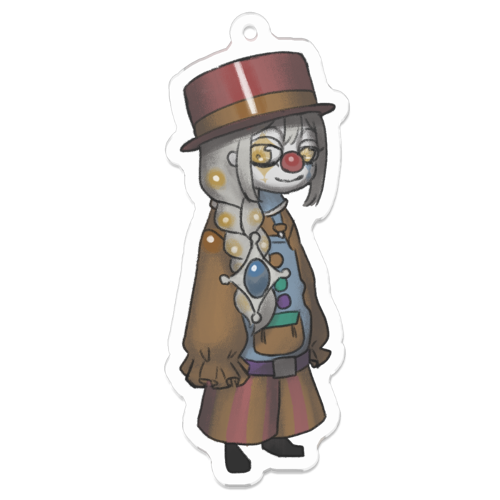 ユウ(ピエロ衣装)アクリルキーホルダー - 70 x 70 (mm)