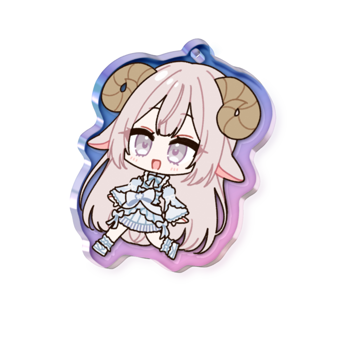 オーロラアクリルキーホルダー - 50 × 50mm