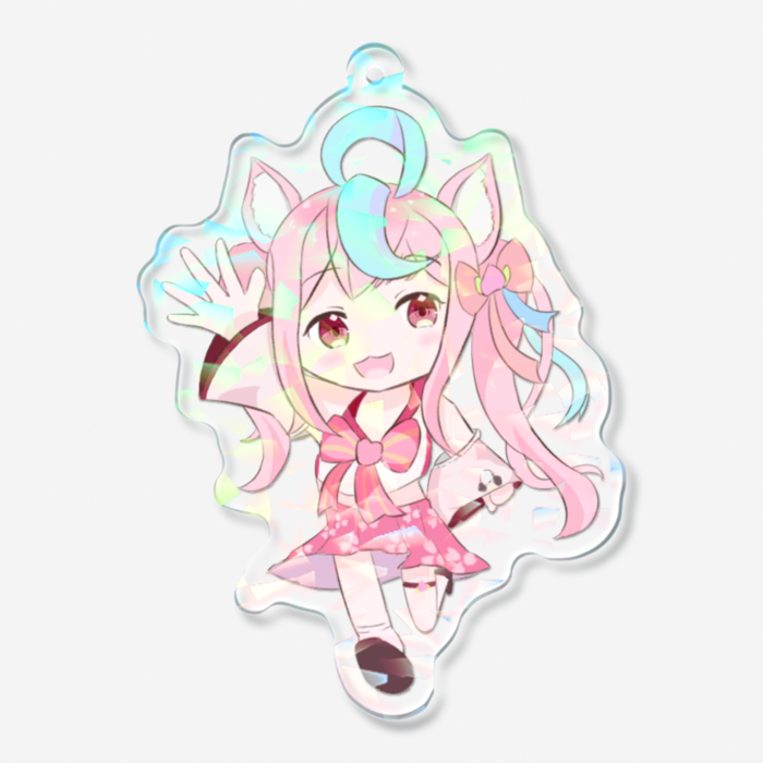 ホログラムアクリルキーホルダー - 70 × 70mm