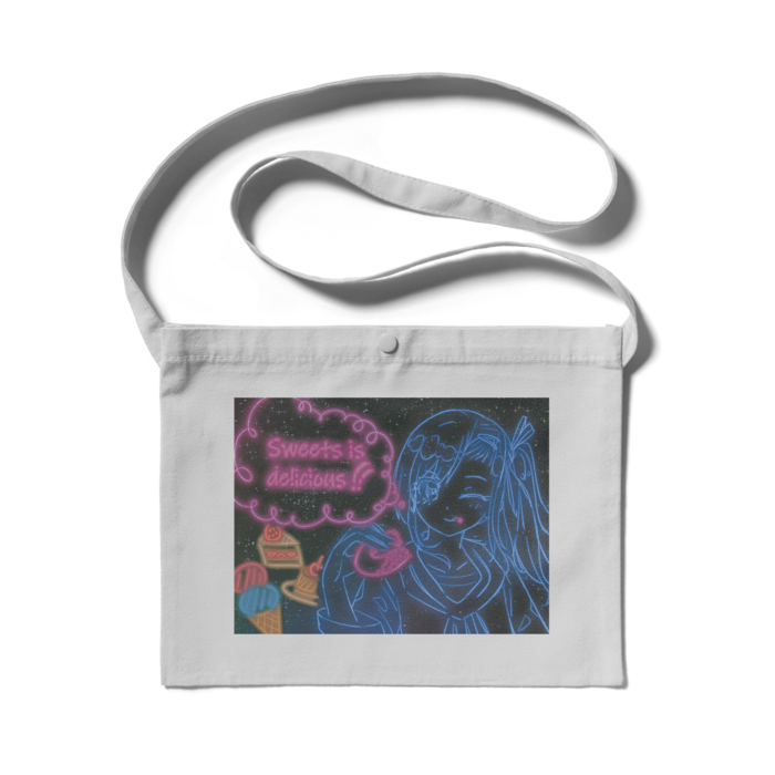 サコッシュ - 300 x 230 (mm) ライトグレー