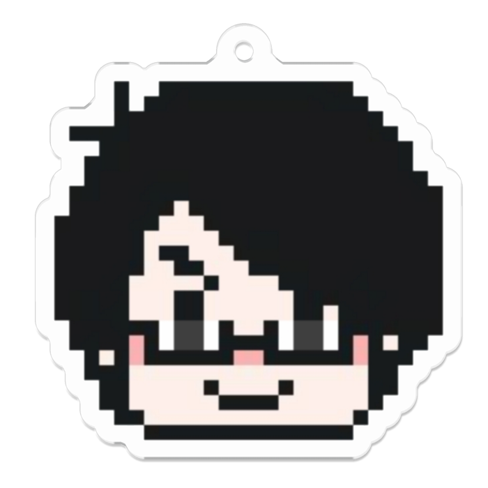 アクリル月田キーホルダー - 50 x 50 (mm)