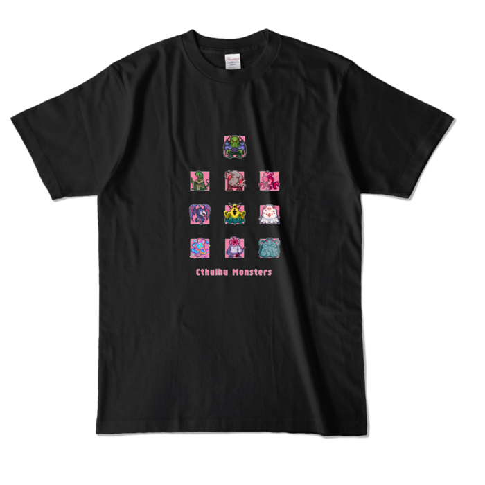 カラーTシャツ - L - ブラック (濃色)【pink】