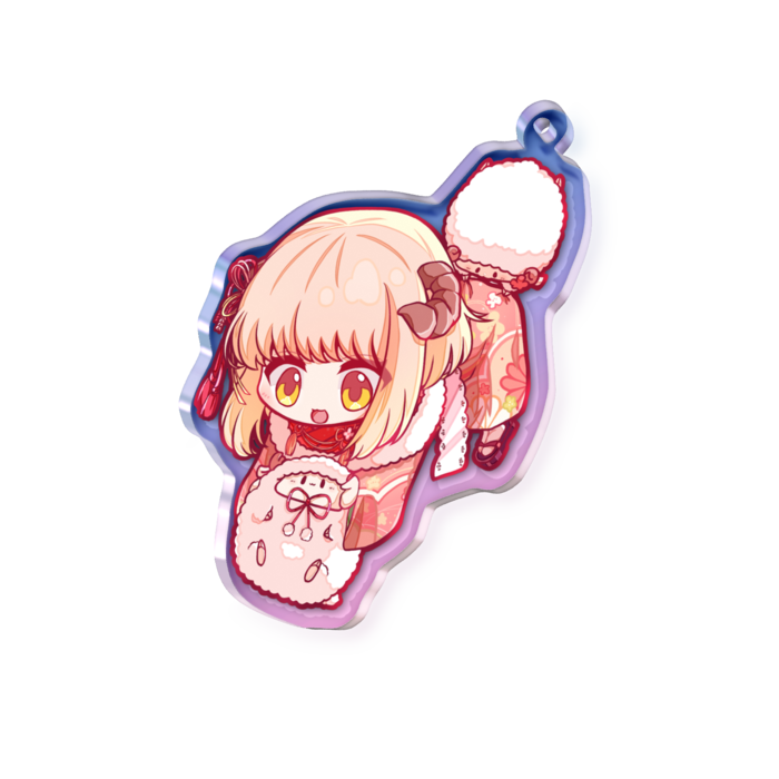 ぷらぷらひつじ - 70 × 70mm