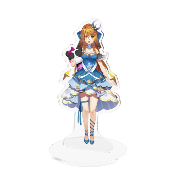 アクリルフィギュア - 100x100mm 青ドレス