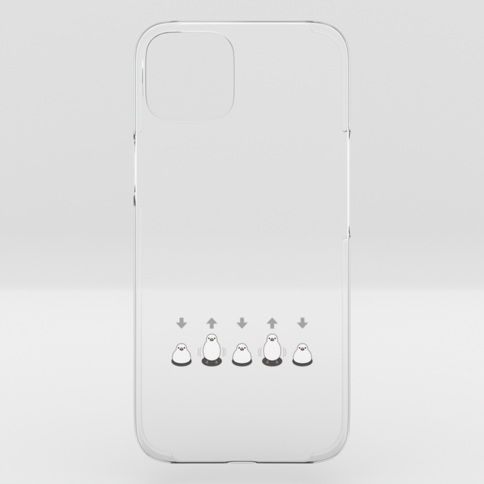 クリアiPhoneケース 白文鳥(濃色用) iPhone 15Plus