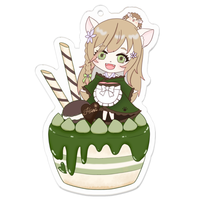 アクリルキーホルダー - 70 x 70 (mm)(ケーキ)