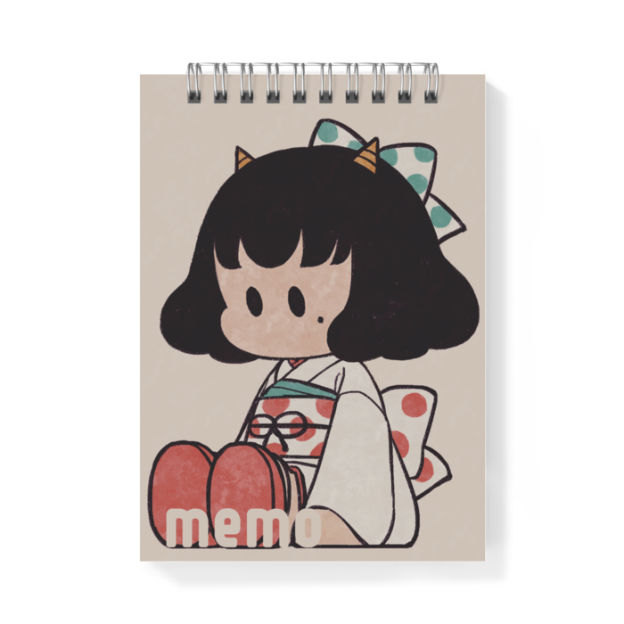 OSWR__A6メモ帳水玉