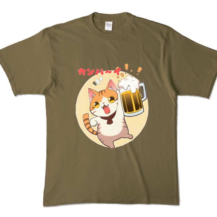 カラーTシャツ - XL - オリーブ (濃色)