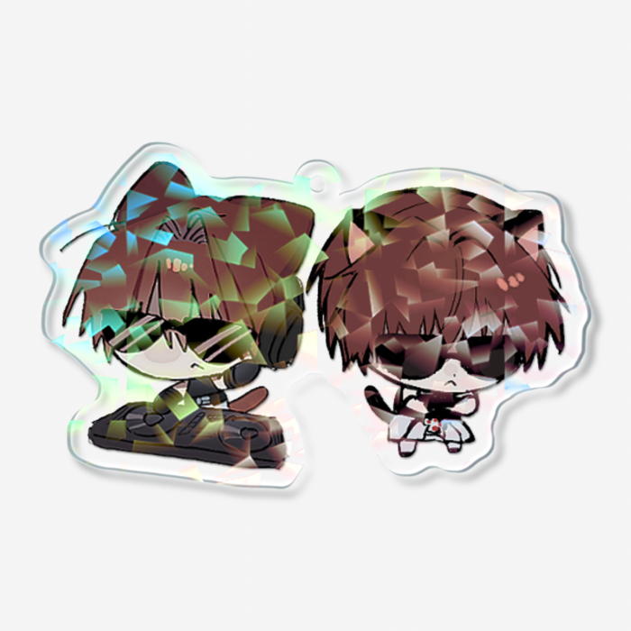 ホログラムアクリルキーホルダー - 70 × 70mm