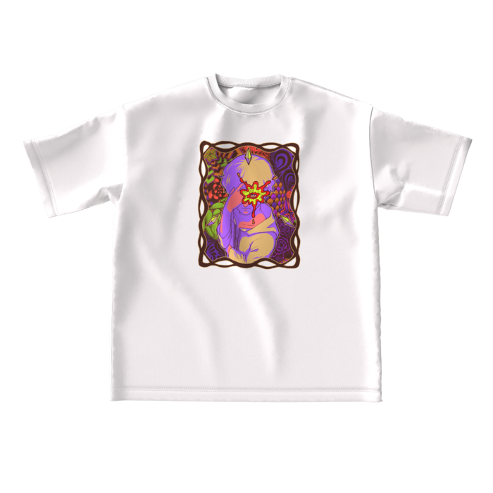 ビッグシルエットTシャツ - L - 正面 - ホワイト