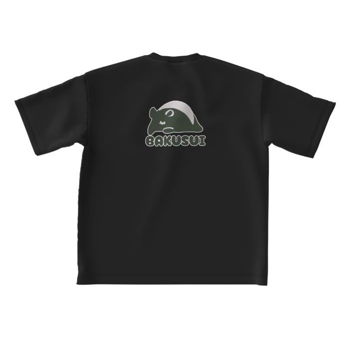 ビッグシルエットTシャツ - L - 背面 ブラック