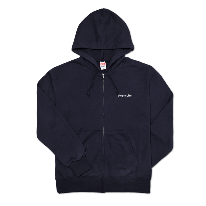 ジップパーカー♪　紺色　M