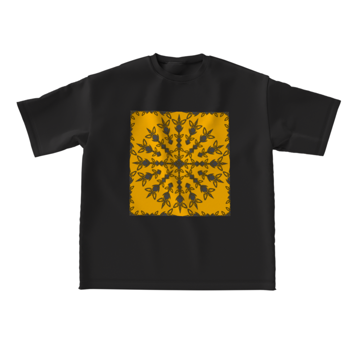 ビッグシルエットTシャツ - L - 正面・黄