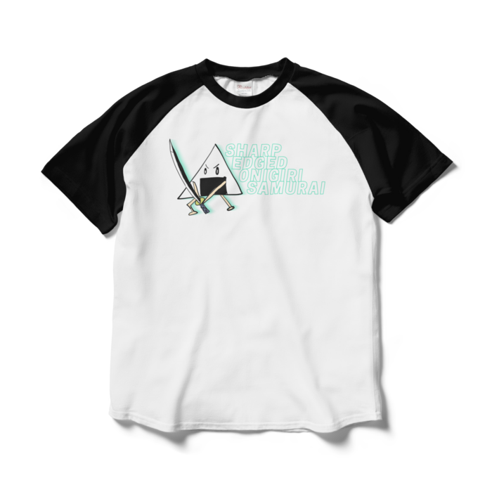 ラグランTシャツ - L - ホワイト×ブラック