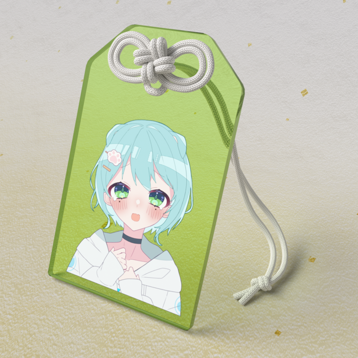 アクリルお守り - 50 × 80mm ねこみみ