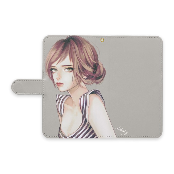 手帳型Androidケース - L - ストラップ穴 あり