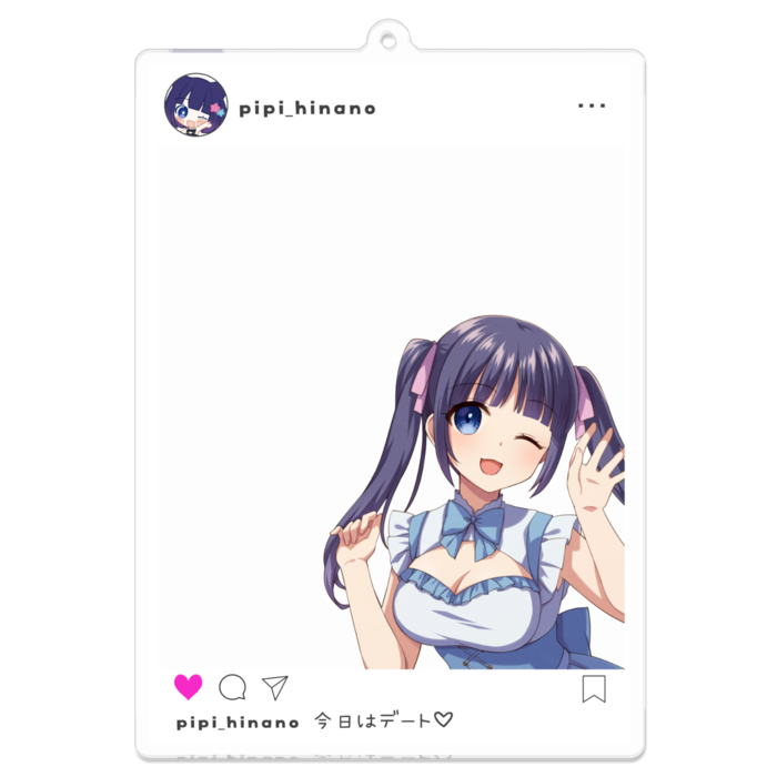 ウインク ver.アクリルキーホルダー - 100 x 100 (mm)