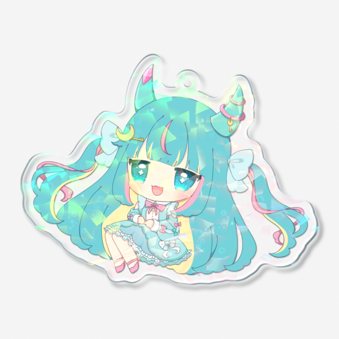 ホログラムアクリルキーホルダー - 70 × 70mm