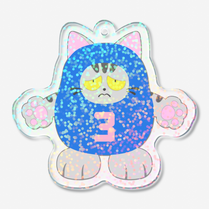 ブーのキラキラしたアクリルキーホルダー