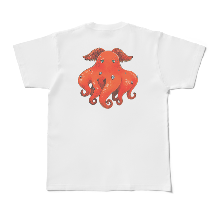 Tシャツ - M - 白　メンダコ