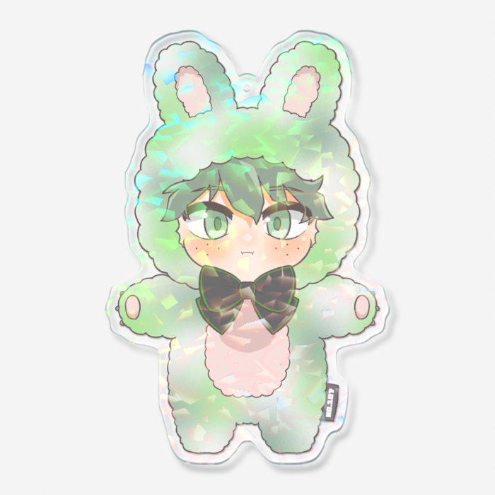 緑谷出久 ホログラムアクリルキーホルダー - 100 × 100mm